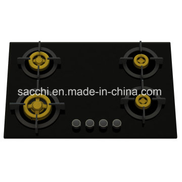 Supreme Four Brass Burner Gas Hob (8mm Glass New)